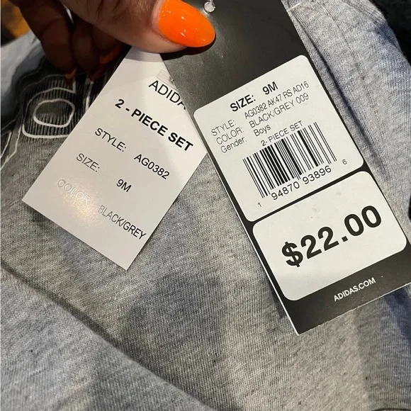 Infant Adidas Onesie 4 pack 9months - Picture 7 of 11